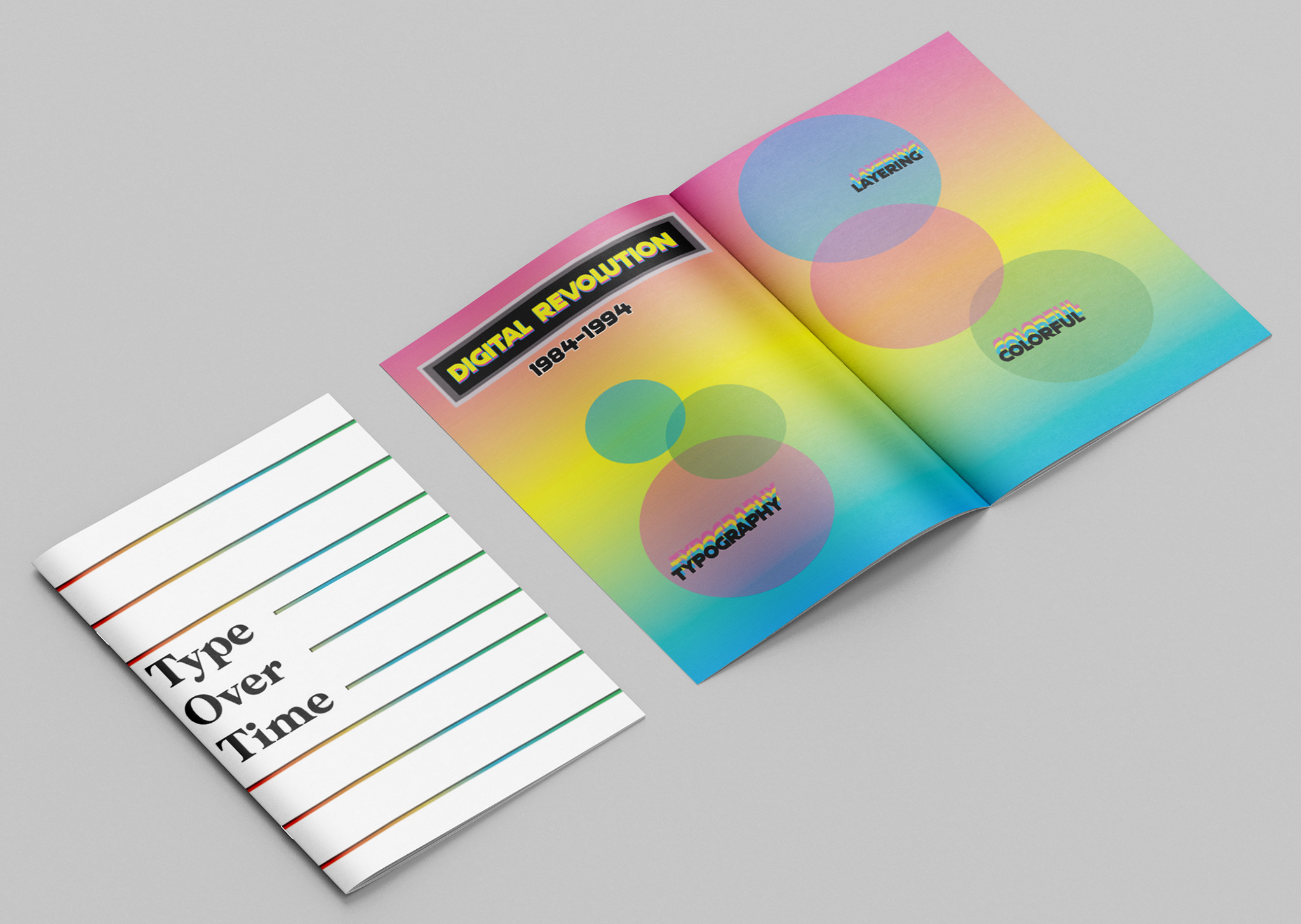 Type over time booklet mockup