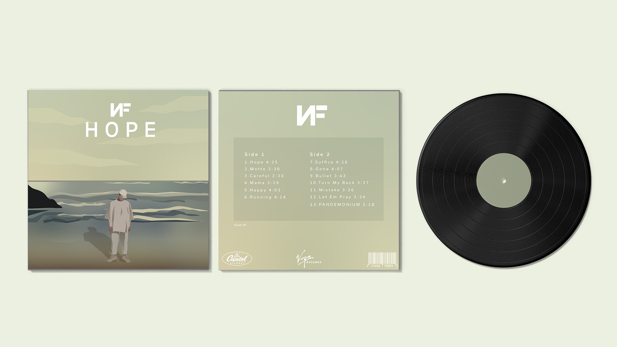 NF Vinyl Album Mockup